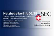 Neue Netzbetreiberinfo ist online: Wegleitung zur Kostenrechnung 2026 publiziert
