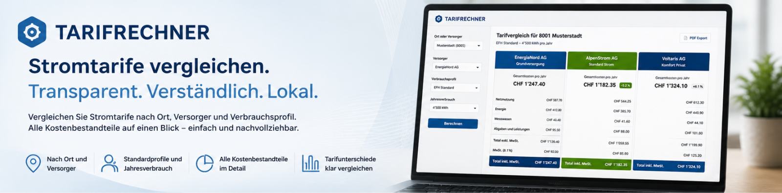 Tarifrechner – Stromtarife einfach nachvollziehen