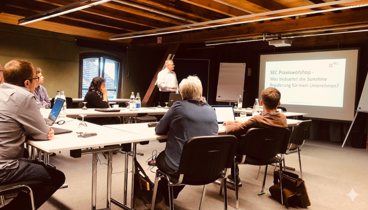 SEC Praxisworkshop • Was bedeutet die Sunshine Regulierung für mein Unternehmen?